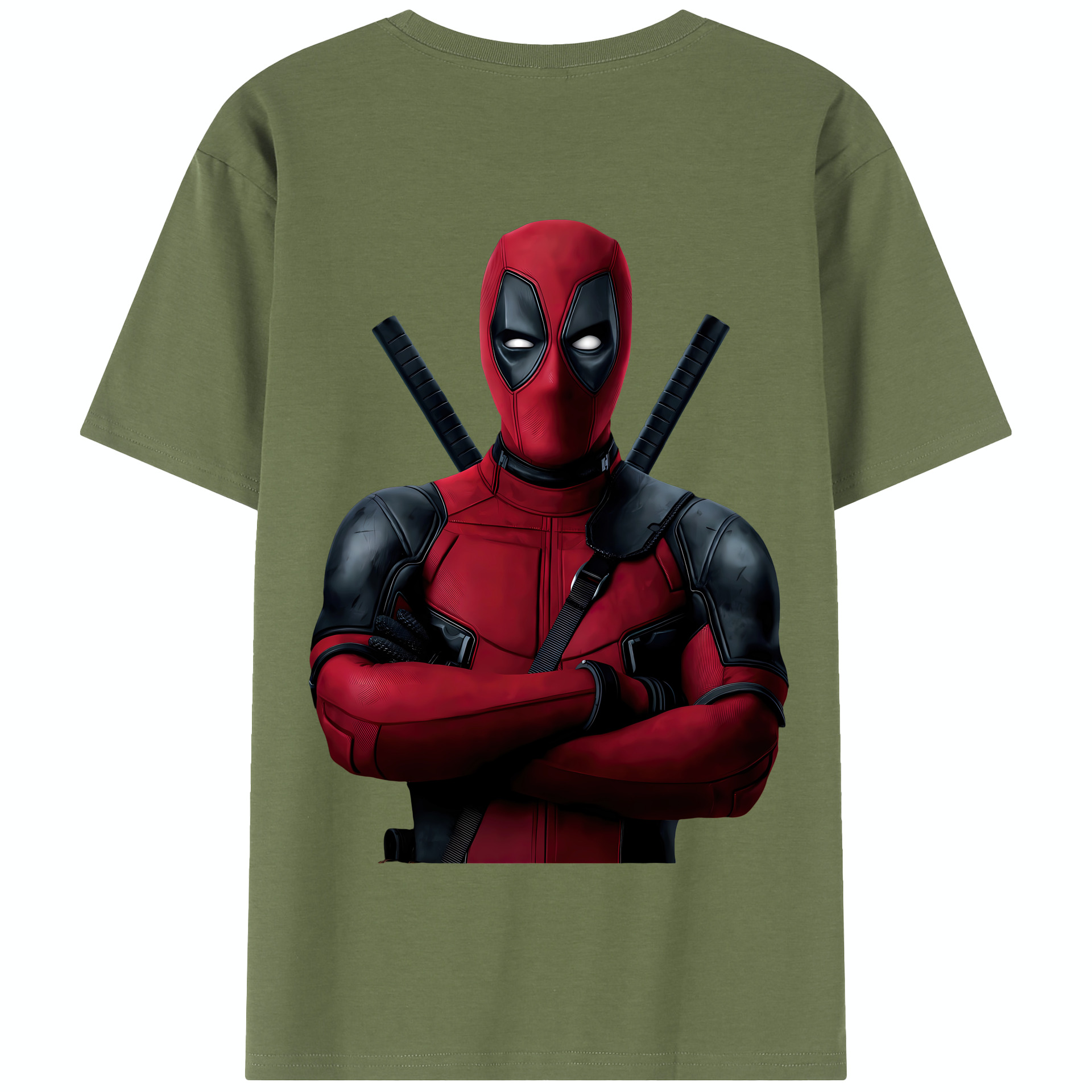 （画像用） Deadpool デッドプール 綿100％半袖Tシャツ（背面プリント）
